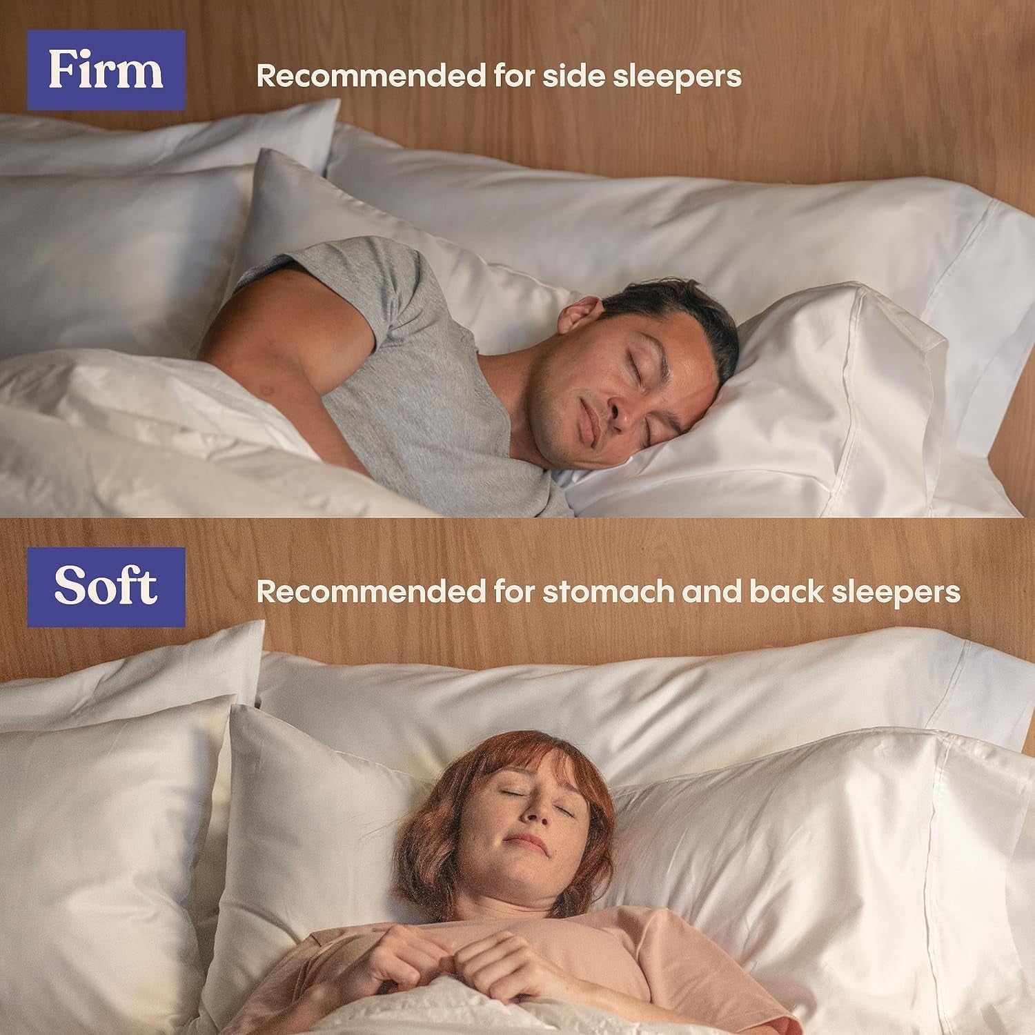 Zen Fluff Pillows - down Alternative - Standard/Queen Bed Pillow for Sleeping Made in USA - Luxury Hotel-Quality Pillow - 100% Cotton, 300 Thread Count (Soft Queen Size 1 Pack)