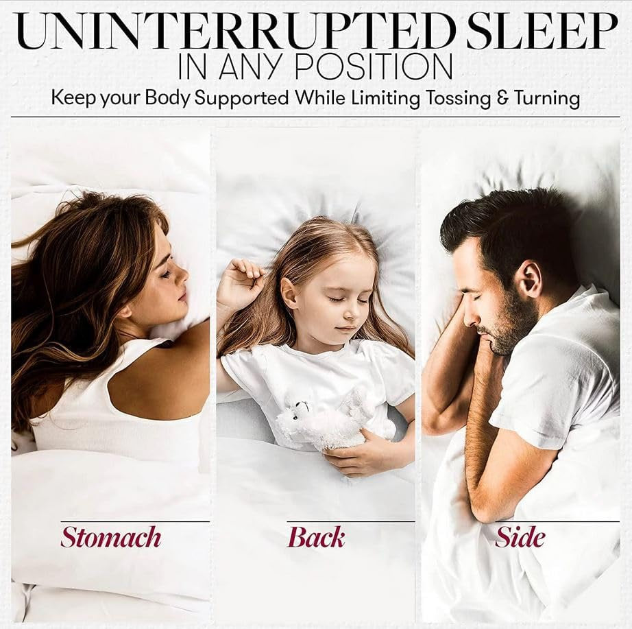 Bed Pillows Standard/Queen Size Set of 2 - Original Soft down Alternative Pillow for Sleeping - Soft Support for Back, Stomach or Side Sleepers