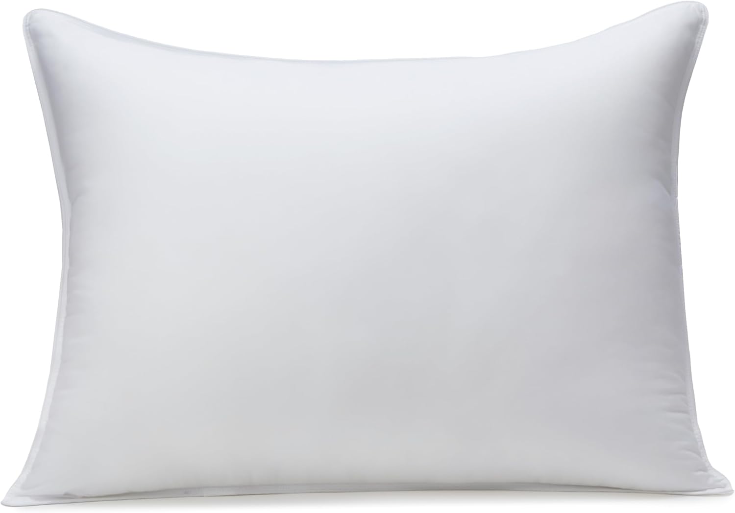 down Alternative Pillow for Back Side Sleepers, Medium Density, Standard Size, 26" X 20", 2-Pack, White