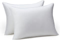 down Alternative Pillow for Back Side Sleepers, Medium Density, Standard Size, 26" X 20", 2-Pack, White