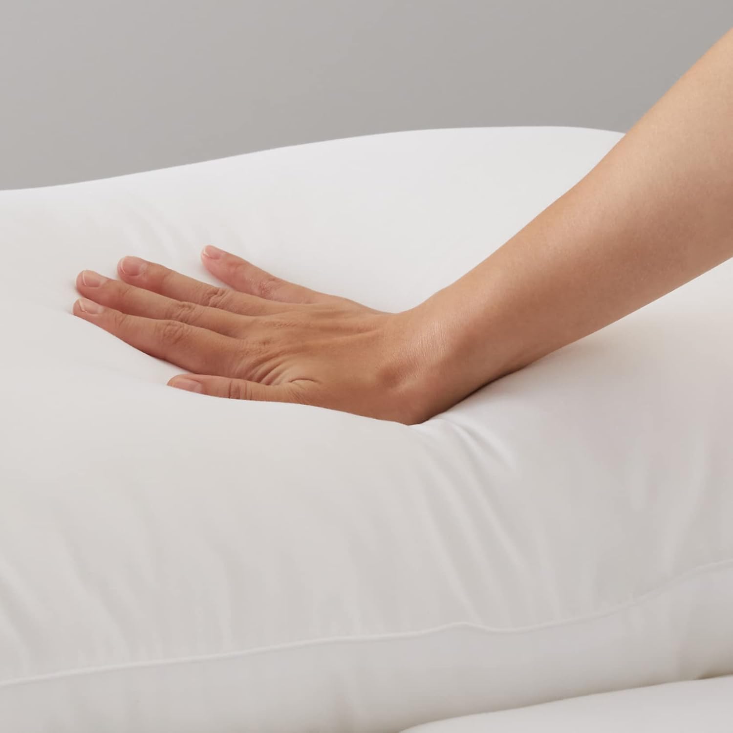 down Alternative Pillow for Back Side Sleepers, Medium Density, Standard Size, 26" X 20", 2-Pack, White