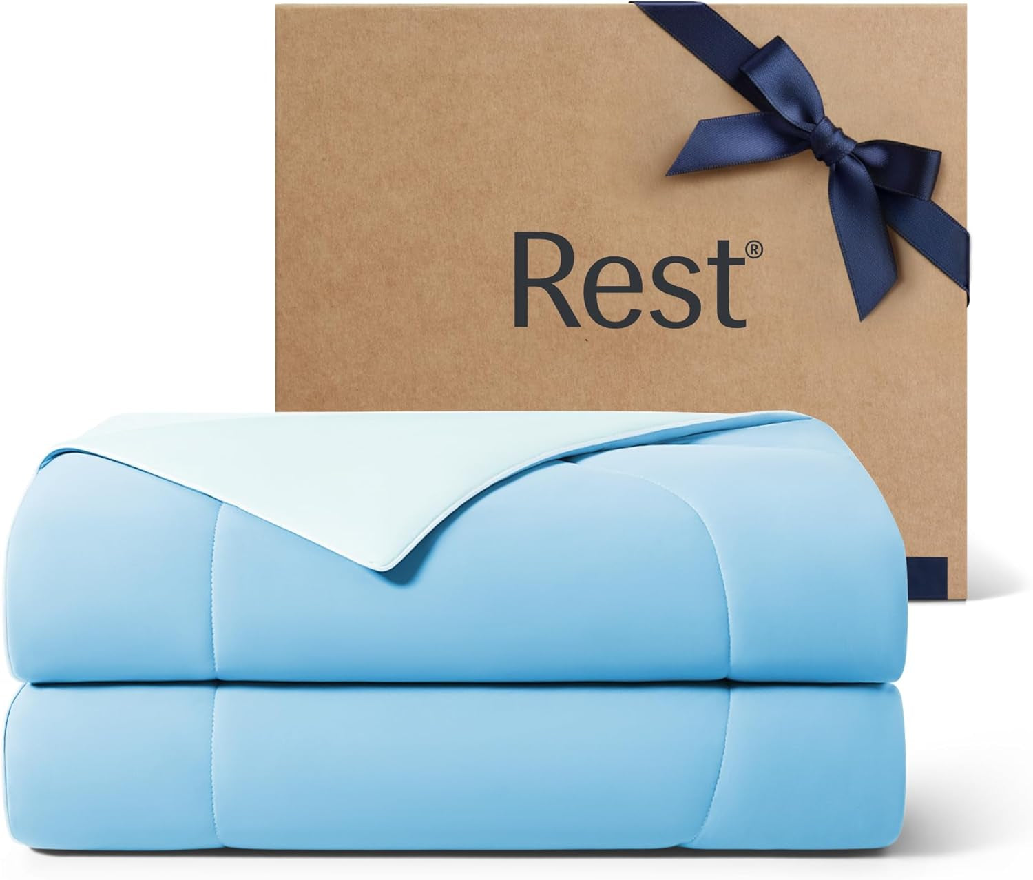 ® Evercool® Cooling Comforter, King/Cali King, Blanket for Hot Sleepers, All Season Bedding to Keep Cool for Night Sweats, Breathable Lightweight Duvet, 106X90 Inches, Aqua Blue