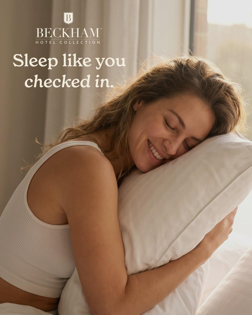 Beckham Hotel Collection Bed Pillows Standard/Queen Size Set of 2 | Original Soft Down Alternative Pillow for Sleeping, Soft Support for Back, Stomach or Side Sleepers