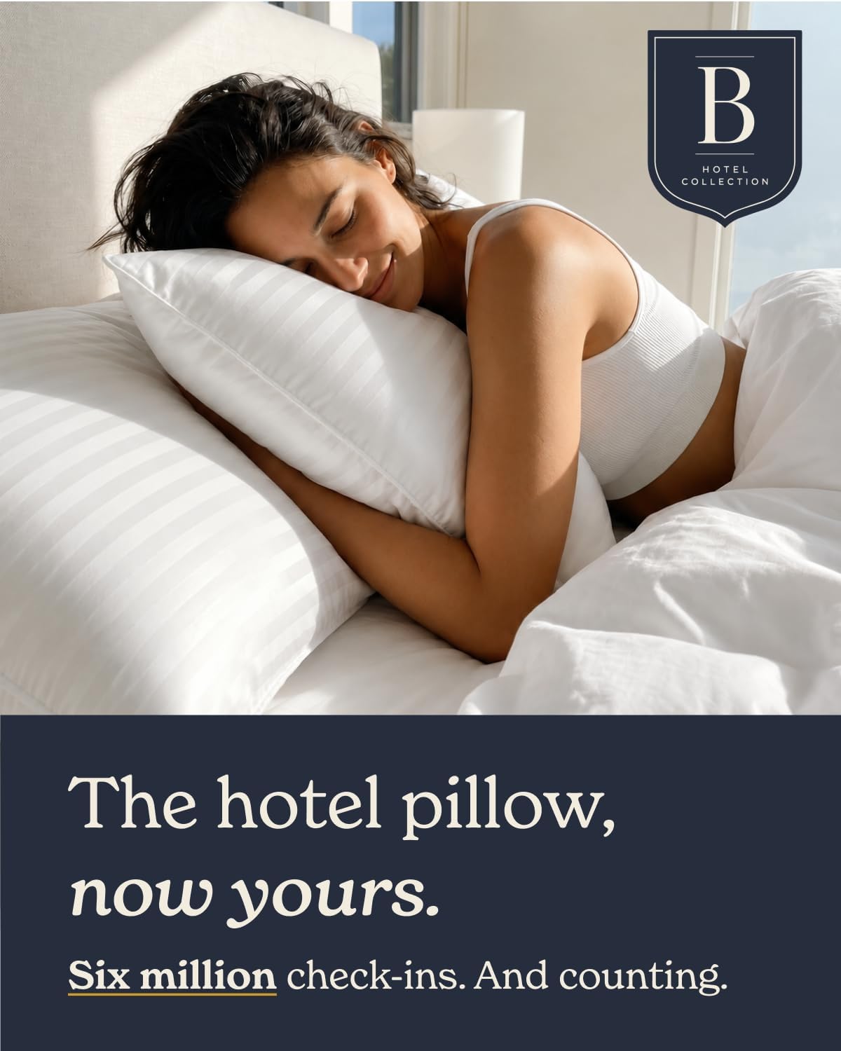 Beckham Hotel Collection Bed Pillows Standard/Queen Size Set of 2 | Original Soft Down Alternative Pillow for Sleeping, Soft Support for Back, Stomach or Side Sleepers
