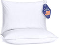 down Alternative Pillows King Size Set of 2 - King Bed Pillows for Sleeping - Made in USA - Cooling Surface and Machine Washable for Side, Back, and Stomach Sleepers