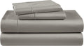 100% Egyptian Cotton Sheets Queen Size Bed Set – Naturally Cooling & Breathable Sateen Queen Sheets Set, Authentic Long-Staple Cotton for Lasting Softness, Snug Fit 15" Deep Pocket Fitted - Charcoal