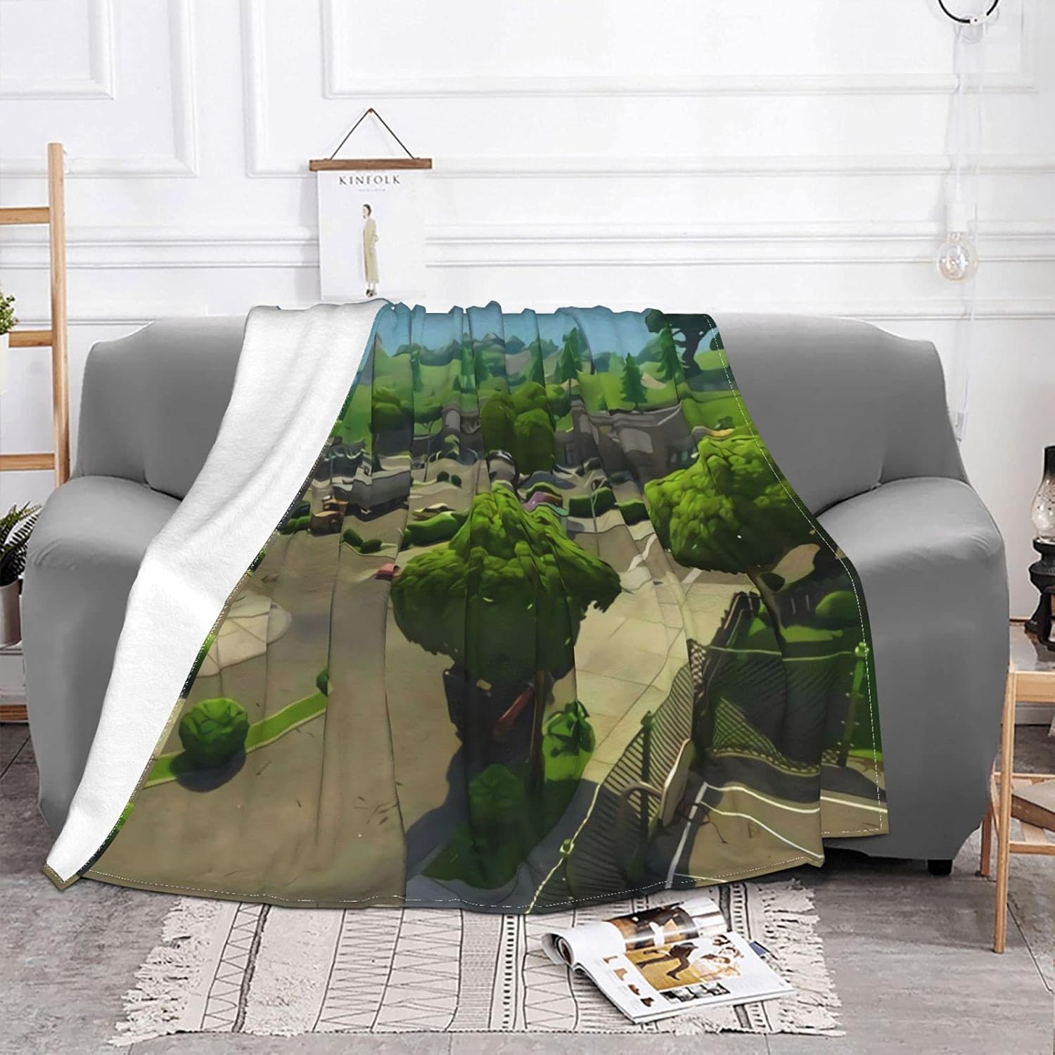 Fortnight Blanket,Fortnight Throw Blanket,Throw Blanket,Cozy Blankets,Game Blanket,Game Throw Blanket (50X40In) Horizontal