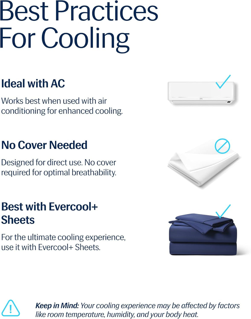 ® Evercool® Cooling Comforter, King/Cali King, Blanket for Hot Sleepers, All Season Bedding to Keep Cool for Night Sweats, Breathable Lightweight Duvet, 106X90 Inches, Midnight Blue
