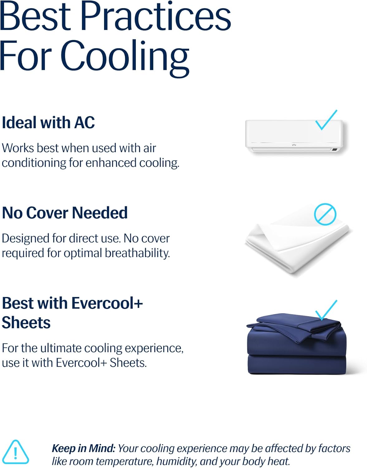 ® Evercool® Cooling Comforter, King/Cali King, Blanket for Hot Sleepers, All Season Bedding to Keep Cool for Night Sweats, Breathable Lightweight Duvet, 106X90 Inches, Midnight Blue