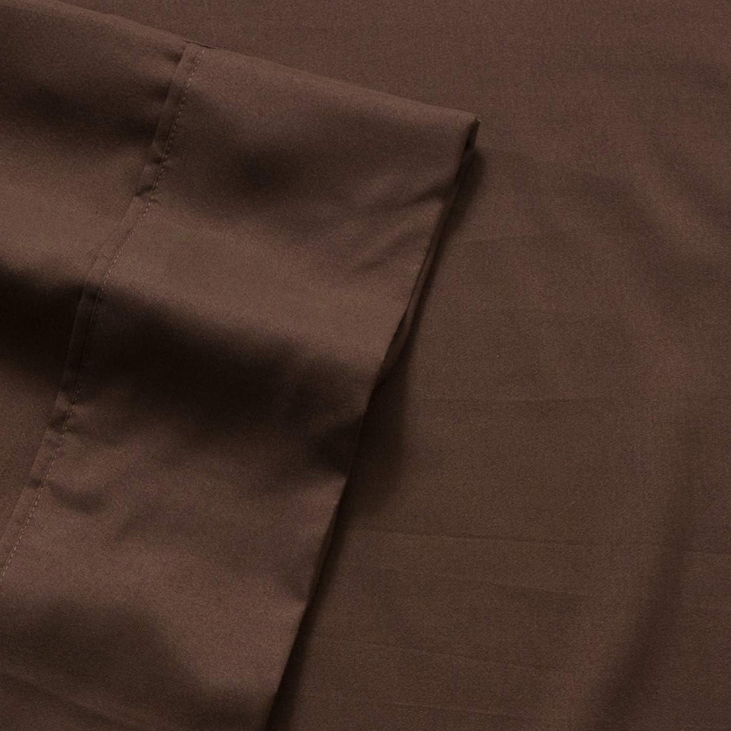 Sweet Home Collection 5 Piece Comforter Set Bag Solid Color All Season Soft Down Alternative Blanket & Luxurious Microfiber Bed Sheets, Brown