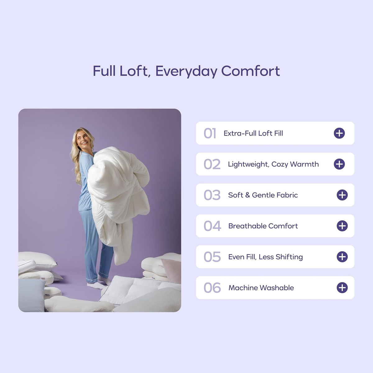 Mellow Marshmellow Comforter All sizes, All-Season Temperature Control