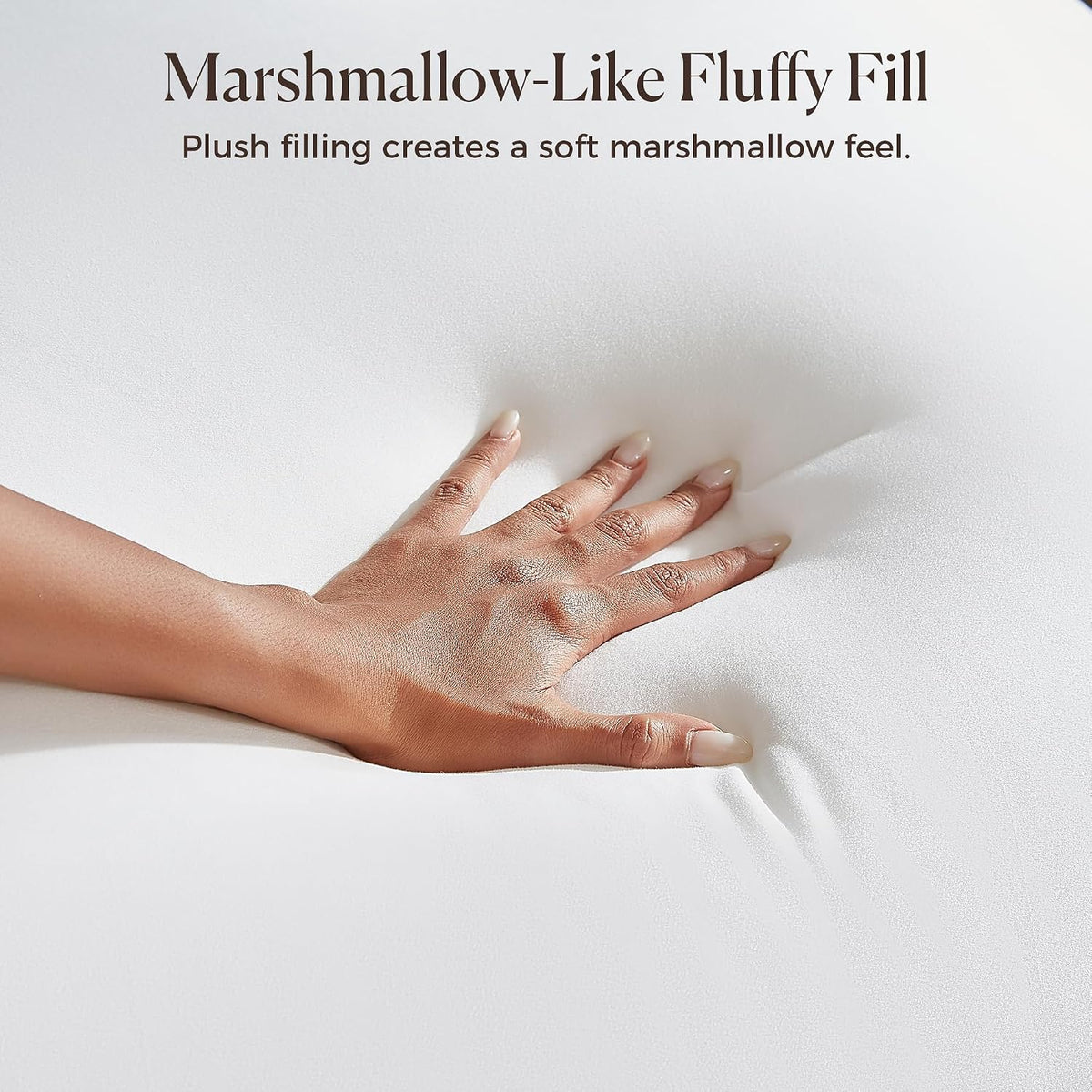 Marshmallow Comforter Full/Queen-king/cal-king Size, Extra Fluffy Cloud Soft Down Alternative Duvet Insert - Hypoallergenic Double-Stuffed Quilted Bed Comforter - All-Season Cooling Lightweight