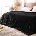 King Size Blanket for Bed, Luxury Plush Cozy Fuzzy Fleece Blanket 108X90 Inches, Super Soft Warm Big Lightweight Throw Blanket All Seasons Suitable, Black
