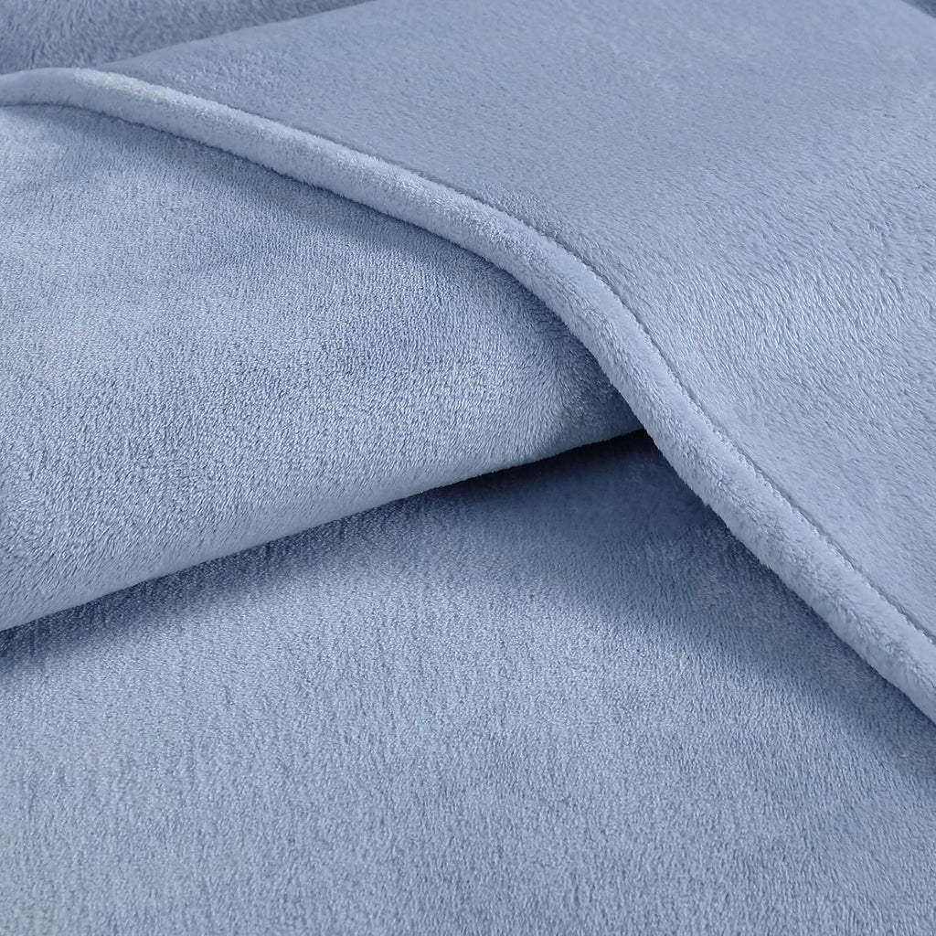- Queen Blanket, Soft Plush Bedding, Medium Weight Bed Blanket (Core Plush Blue, Queen)