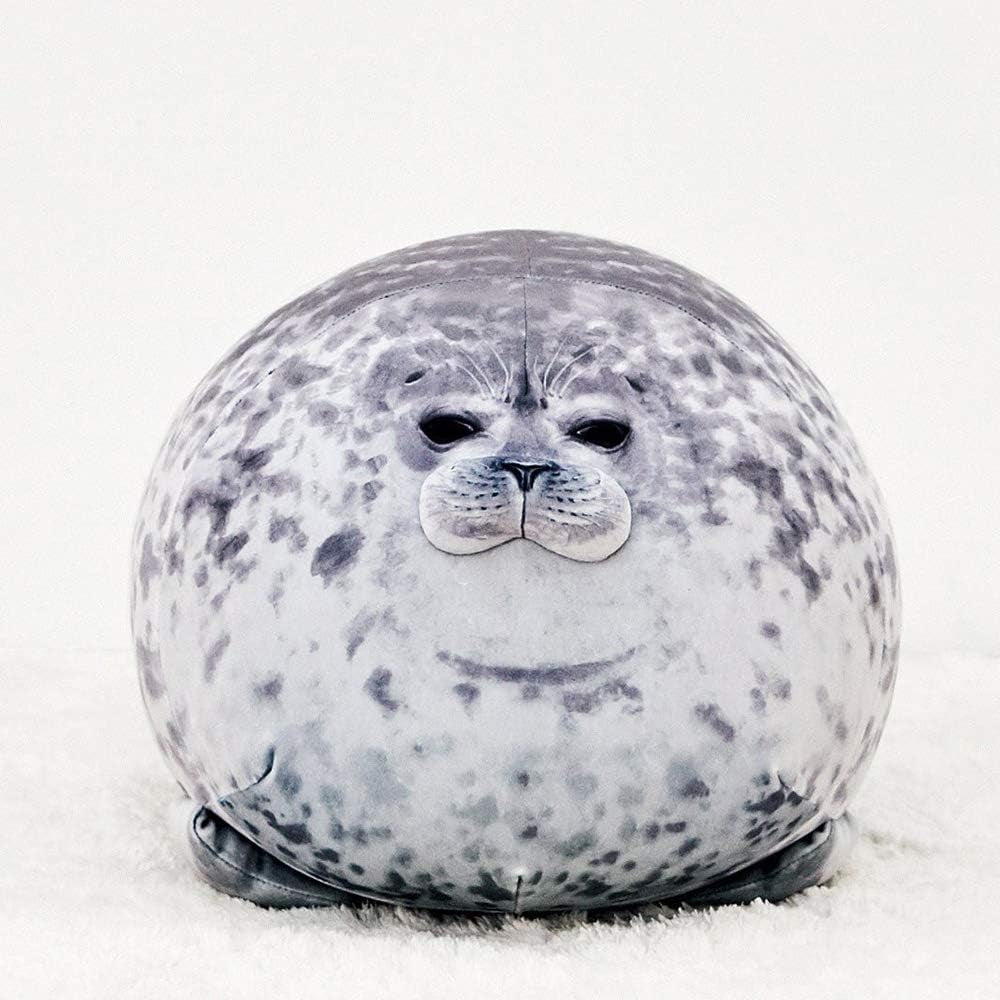 Chubby Blob Seal Pillow,Stuffed Cotton Plush Animal Toy Cute Ocean Small(13 In)
