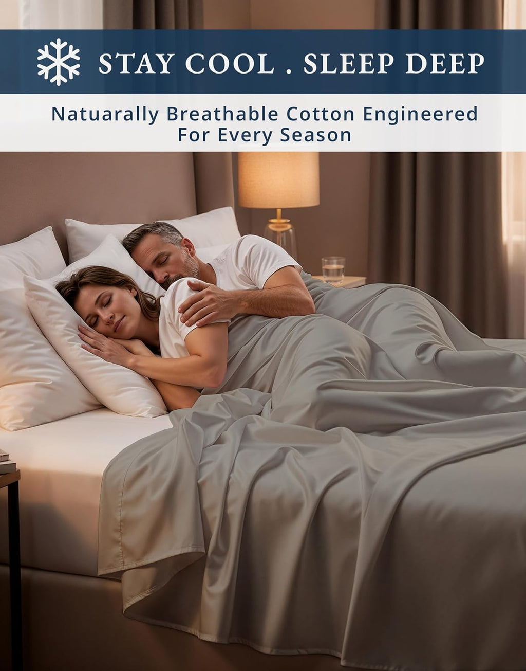 100% Egyptian Cotton Sheets Queen Size Bed Set – Naturally Cooling & Breathable Sateen Queen Sheets Set, Authentic Long-Staple Cotton for Lasting Softness, Snug Fit 15" Deep Pocket Fitted - Charcoal