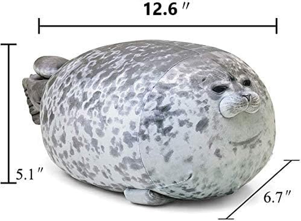 Chubby Blob Seal Pillow,Stuffed Cotton Plush Animal Toy Cute Ocean Small(13 In)