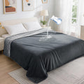 Waterproof Blanket for Bed: Reversible Soft Flannel Twin Bed Blanket 60" X 80", Leakproof Throw Spill-Proof Dog Pet Blanket for Couch, Sofa Protect, Movie Time, Camping, Travel, Grey