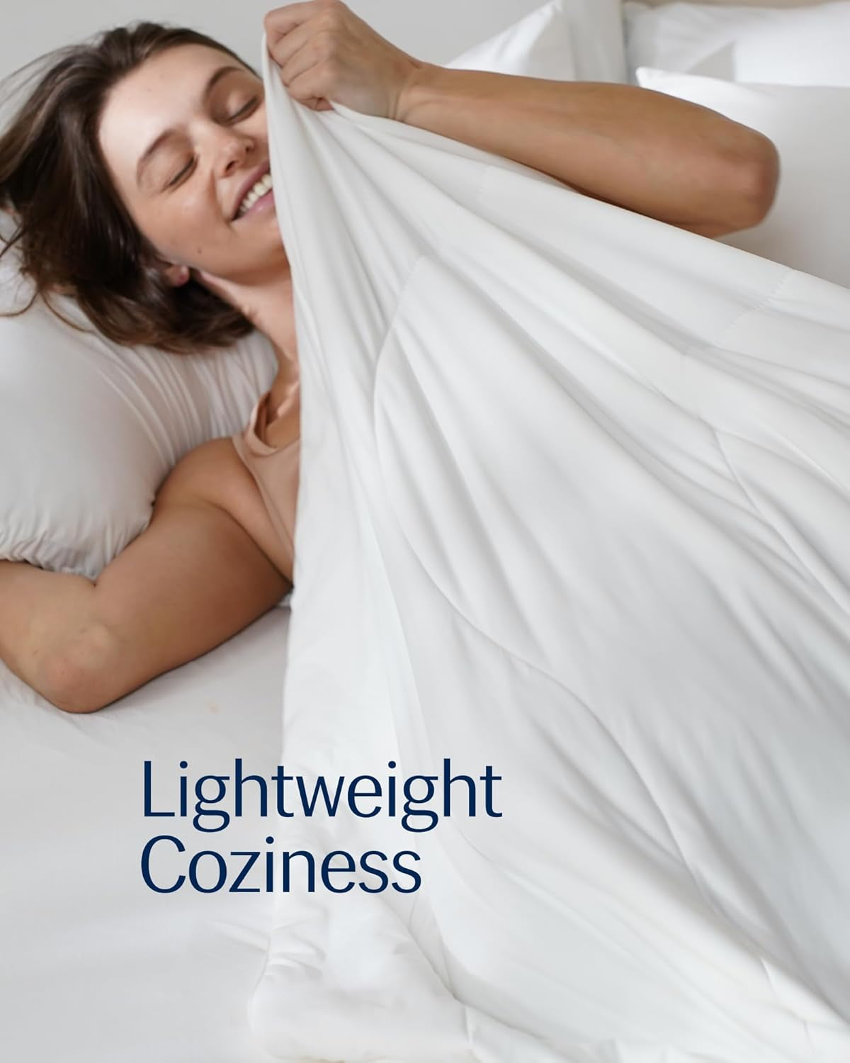 ® Evercool® Cooling Comforter, King/Cali King, Blanket for Hot Sleepers, All Season Bedding to Keep Cool for Night Sweats, Breathable Lightweight Duvet, 106X90 Inches, Arctic White